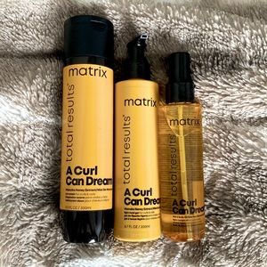 Matrix Bundle. A Curl Can Dream set of 3. Co wash, lightweight oil, gel.
